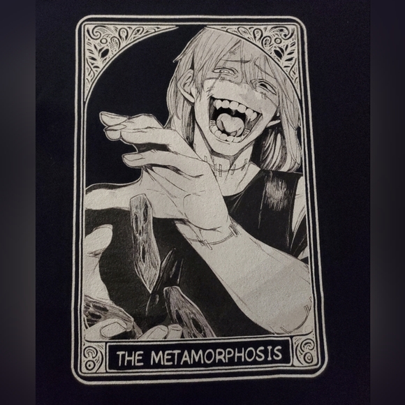 Brand new small jjk jujutsu kaisen anime t-shirt Tarot  short sleeves Tee black - Picture 3 of 8